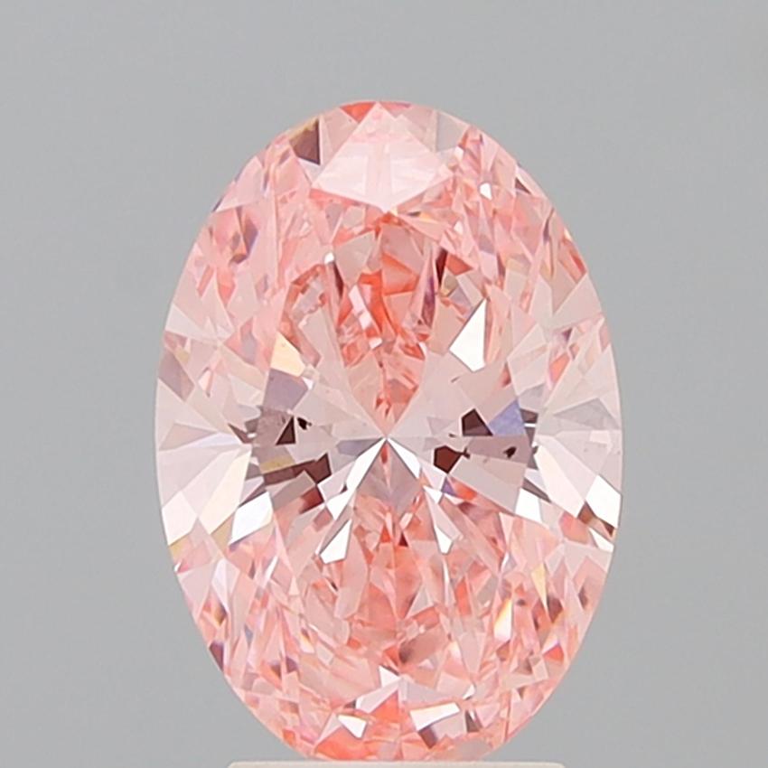 3.09 Ct. Fancy Vivid Pink Oval Lab Grown Diamond