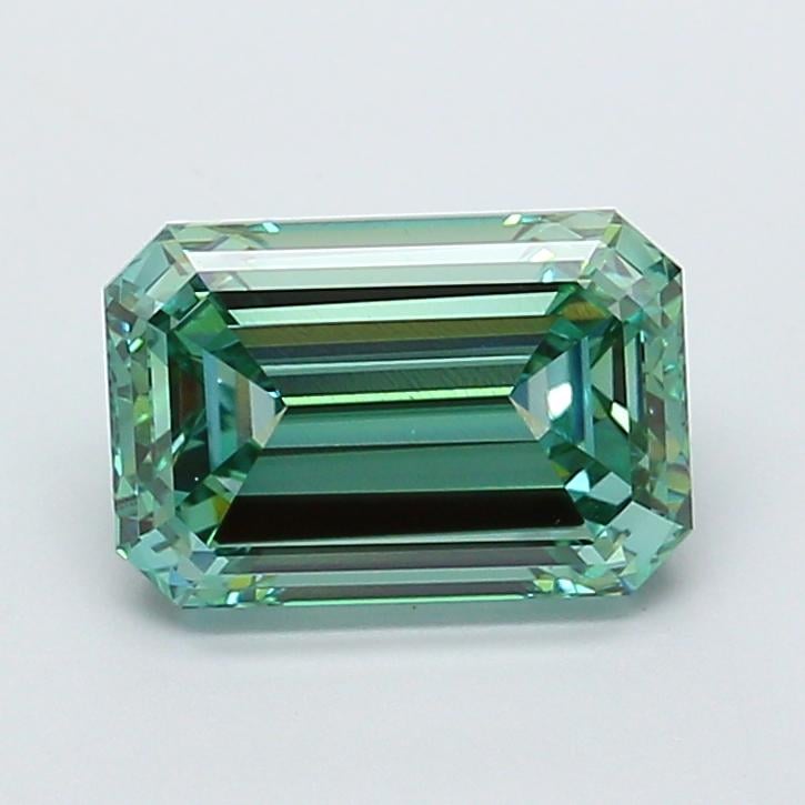 3.01 Ct. Fancy Vivid Green Emerald Lab Grown Diamond
