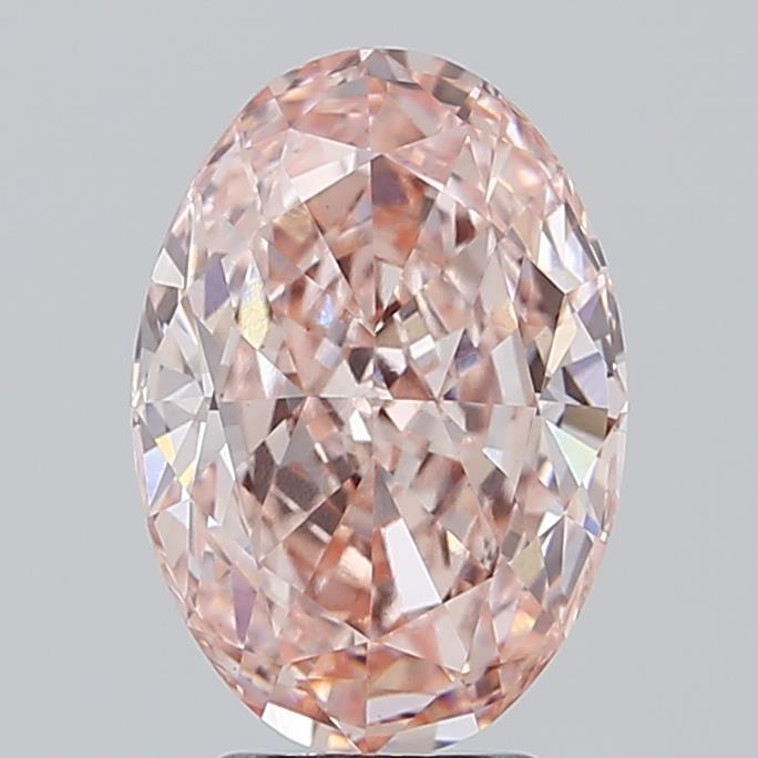 3.85 Ct. Fancy Intense Pink Oval Lab Grown Diamond