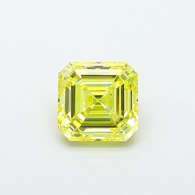 1.04 Ct. Fancy Intense  Yellow Asscher Lab Grown Diamond