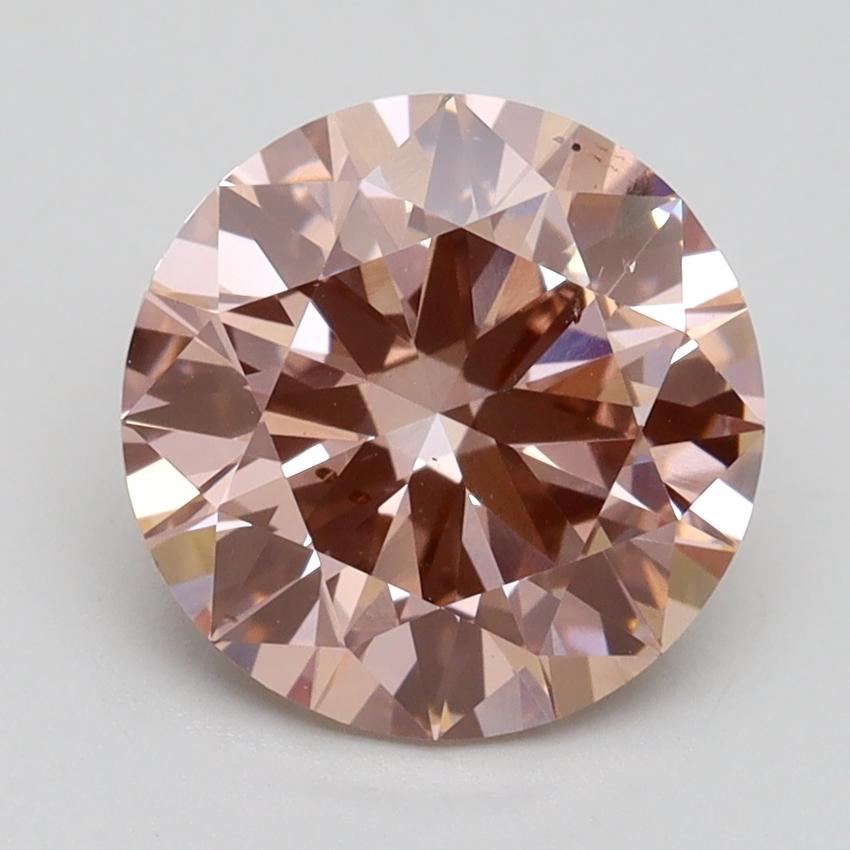 2.61 Ct. Fancy Intense Pink Round Lab Grown Diamond