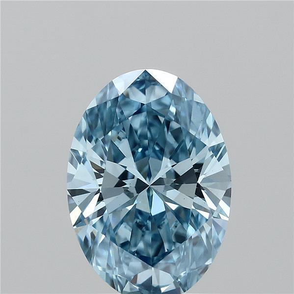 1.50 Ct. Fancy Vivid  Blue Oval Lab Grown Diamond