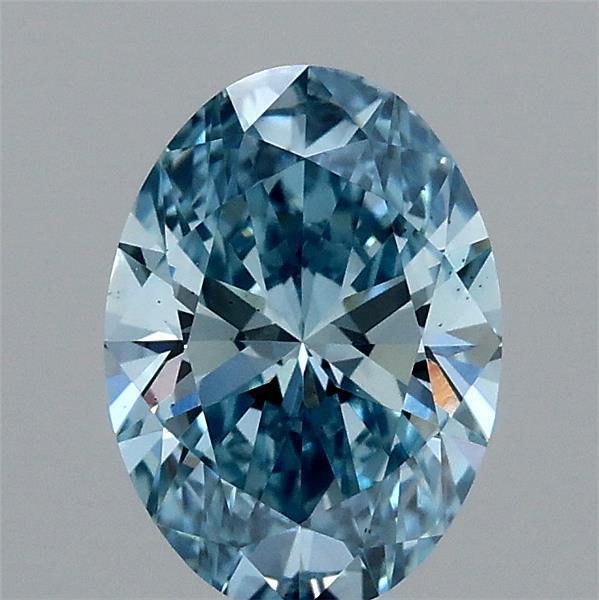1.03 Ct. Fancy Vivid  Blue Oval Lab Grown Diamond