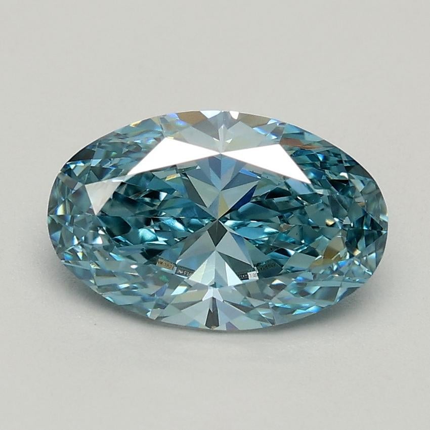 1.07 Ct. Fancy Vivid Blue Oval Lab Grown Diamond