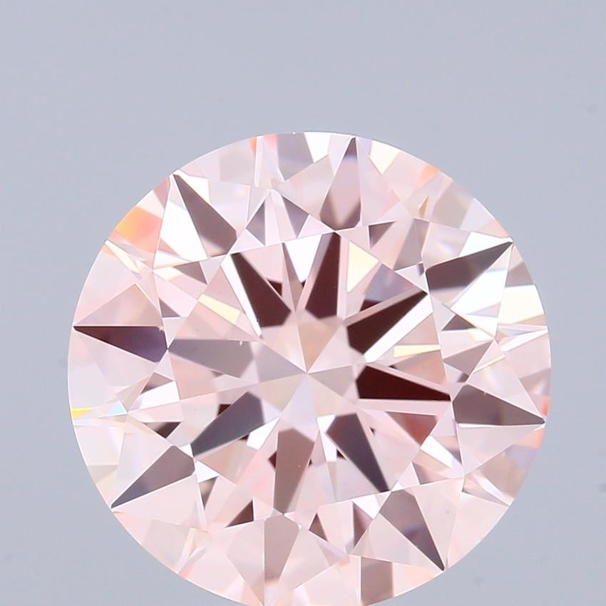 4.90 Ct. Fancy Pink Round Lab Grown Diamond