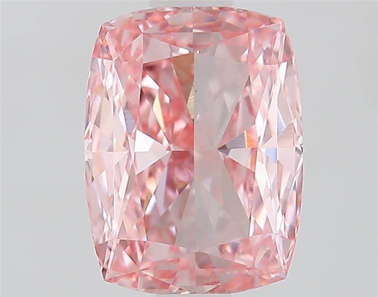 1.57 Ct. Fancy Vivid  Pink Cushion Lab Grown Diamond