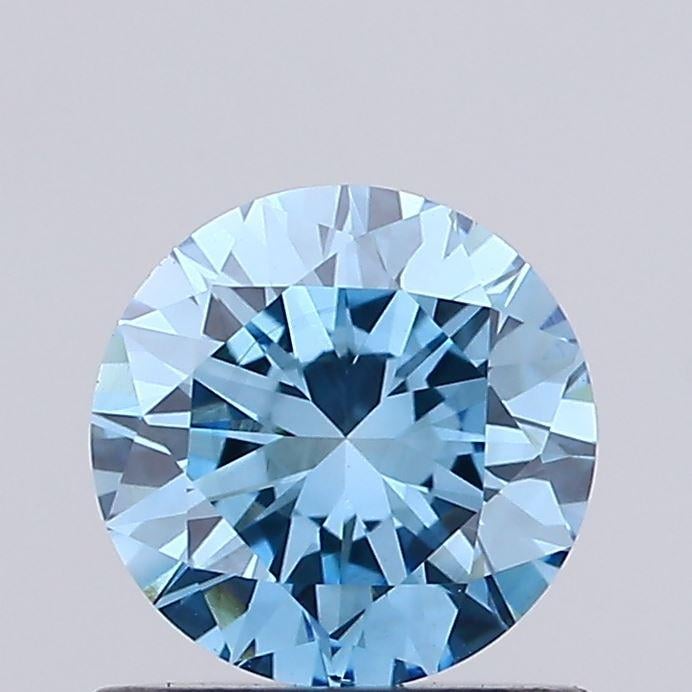 0.78 Ct. Fancy Vivid Blue Round Lab Grown Diamond
