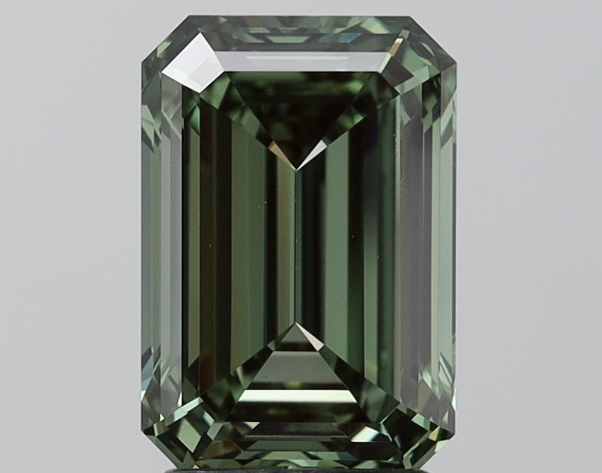 3.04 Ct. Fancy Vivid Green Emerald Lab Grown Diamond