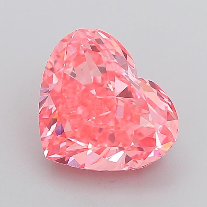 4.00 Ct. Fancy Vivid Pink Heart Lab Grown Diamond