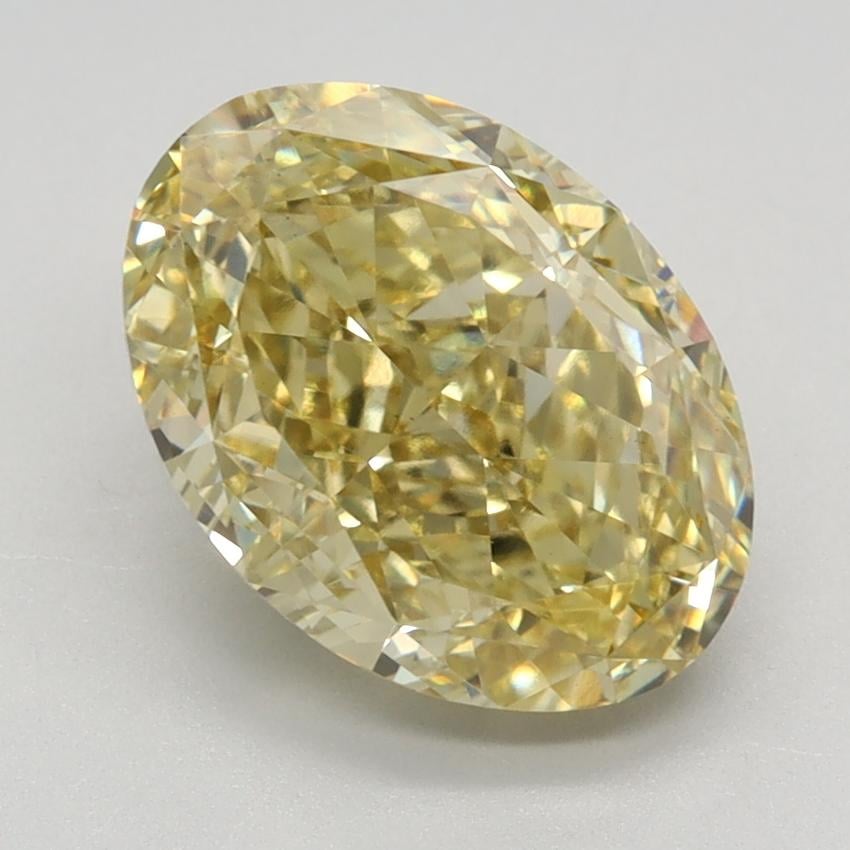 3.35 Ct. Fancy Intense Yellow Oval Lab Grown Diamond