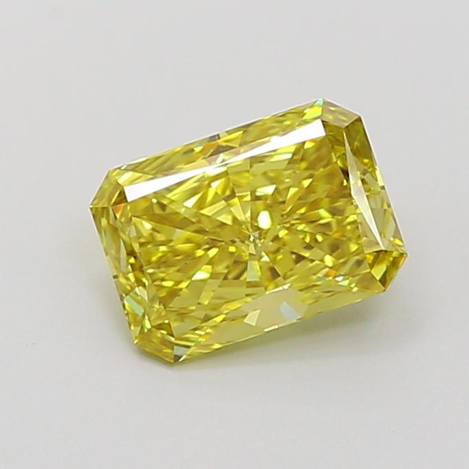 1.37 Ct. Fancy Vivid Yellow Radiant Lab Grown Diamond
