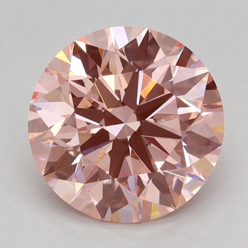 1.52 Ct. Fancy Vivid Pink Round Lab Grown Diamond