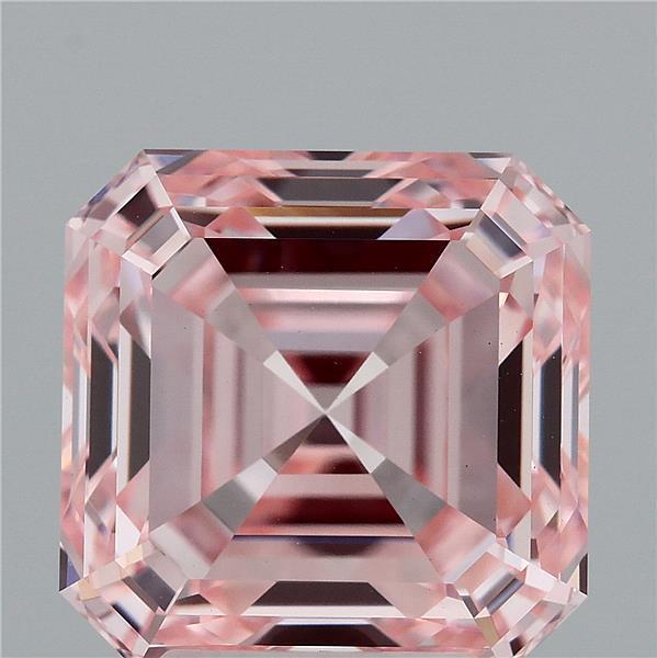 4.27 Ct. Fancy Intense Pink Asscher Lab Grown Diamond