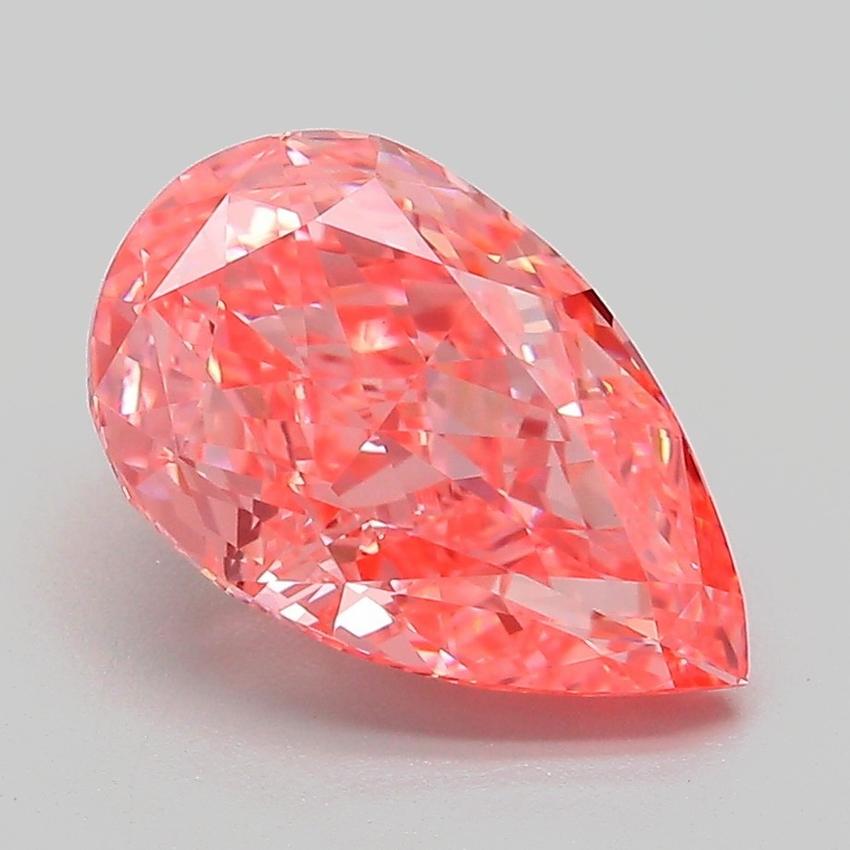 3.03 Ct. Fancy Vivid Pink Pear Lab Grown Diamond