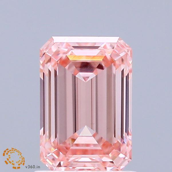 1.45 Ct. Fancy Vivid Pink Emerald Lab Grown Diamond