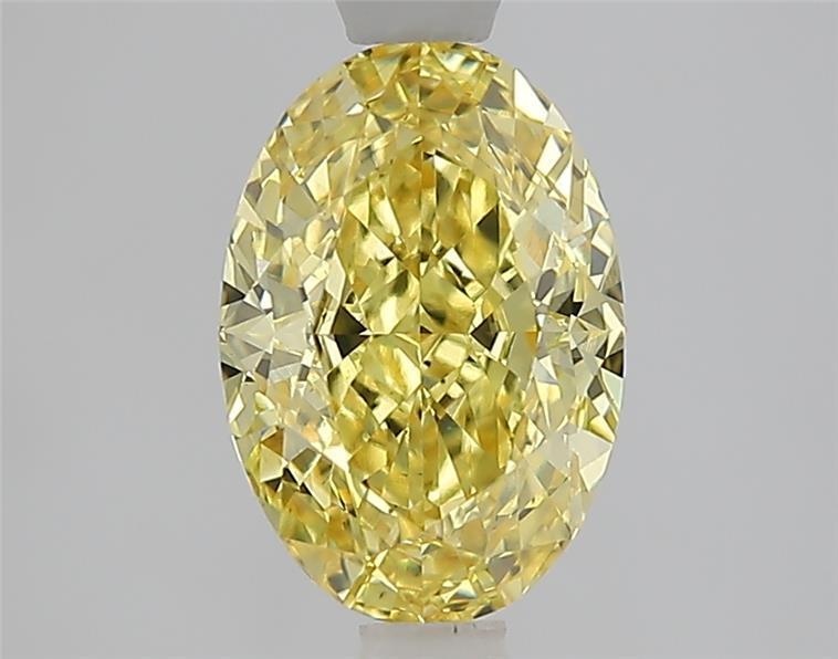 2.03 Ct. Fancy Vivid Yellow Yellow Oval Lab Grown Diamond