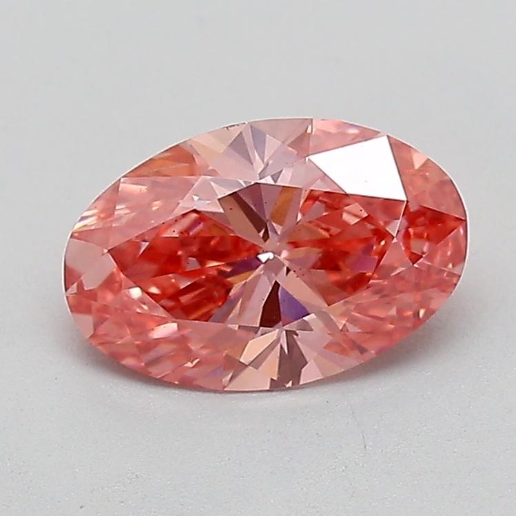 1.08 Ct. Fancy Vivid  Pink Oval Lab Grown Diamond