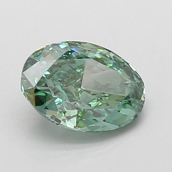 1.07 Ct. Fancy Vivid Green Oval Lab Grown Diamond