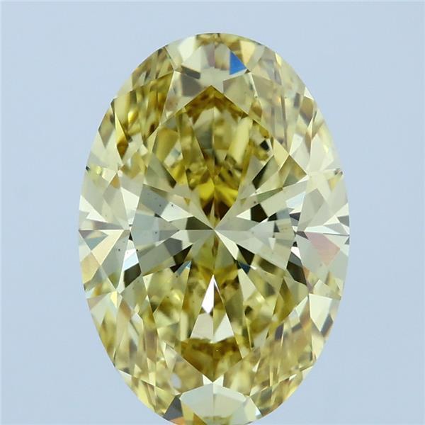 3.08 Ct. Fancy Intense Yellow Oval Lab Grown Diamond