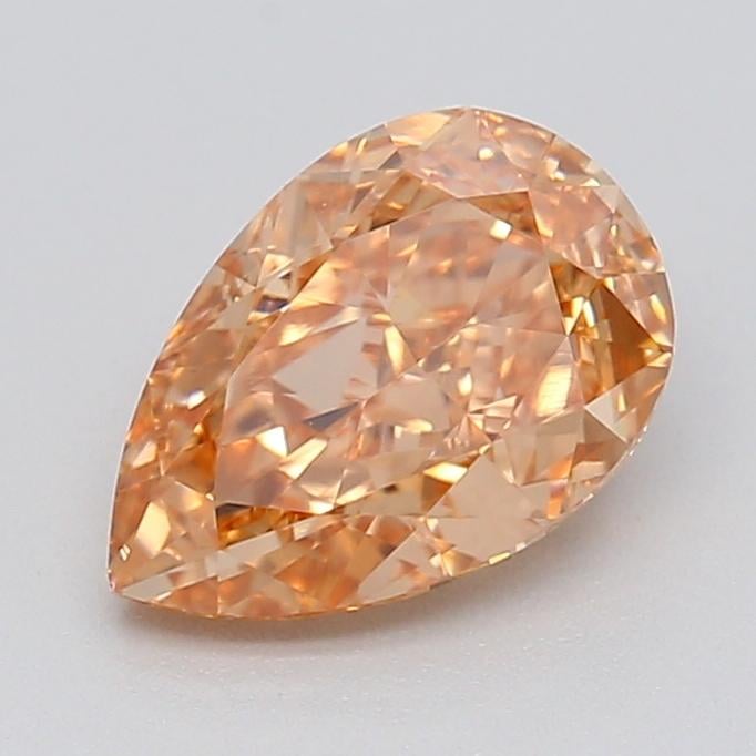 0.80 Ct. Fancy Intense Yellow Orange Pear Lab Grown Diamond