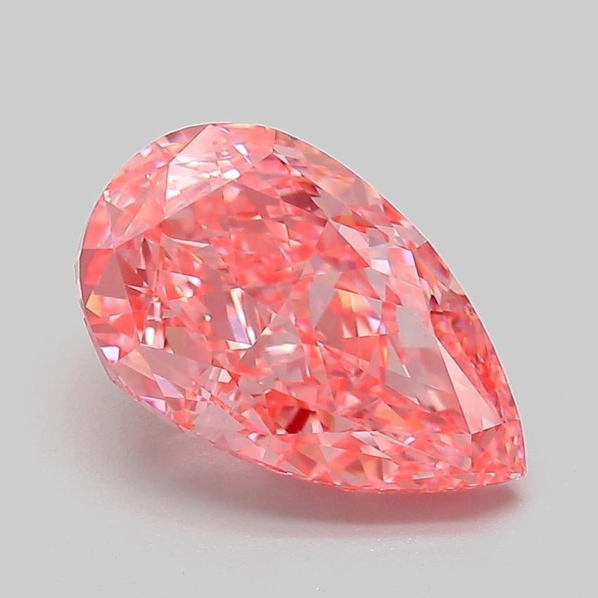 3.10 Ct. Fancy Vivid Pink Pear Lab Grown Diamond