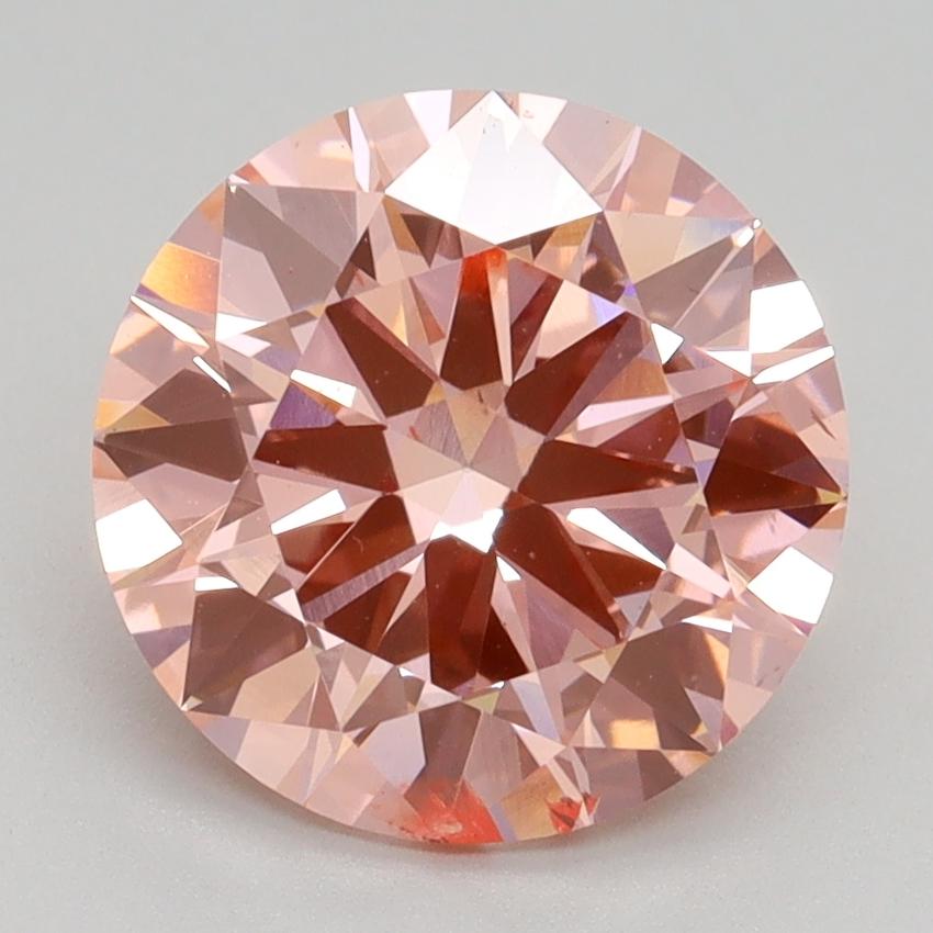 3.00 Ct. Fancy Intense Pink Round Lab Grown Diamond