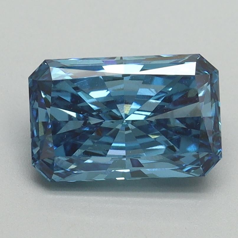 1.57 Ct. Fancy Vivid Blue Radiant Lab Grown Diamond