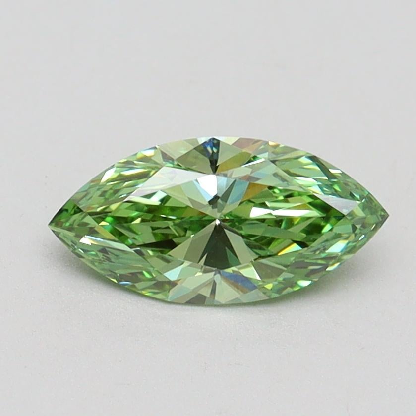 0.70 Ct. Fancy Vivid Green Marquise Lab Grown Diamond