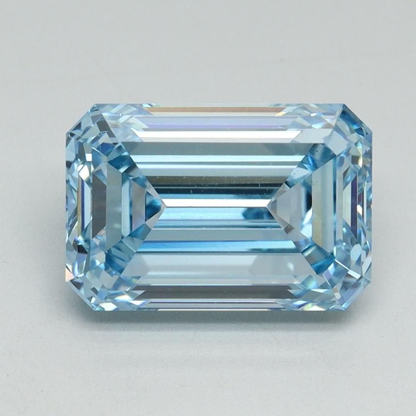 3.51 Ct. Fancy Intense Blue Emerald Lab Grown Diamond