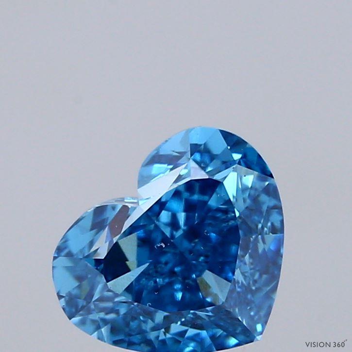 2.00 Ct. Fancy Vivid Blue Heart Lab Grown Diamond