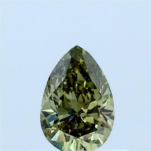 0.40 Ct. Fancy Vivid Green Pear Lab Grown Diamond