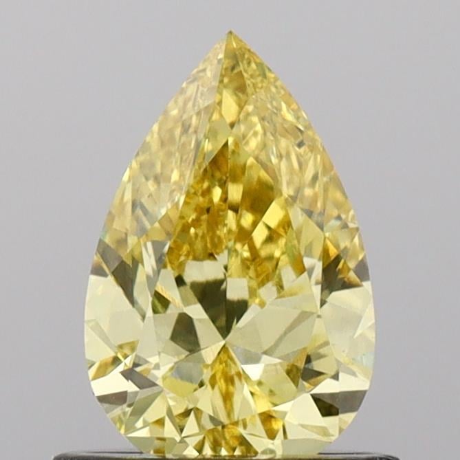 0.69 Ct. Fancy Intense Yellow Pear Lab Grown Diamond