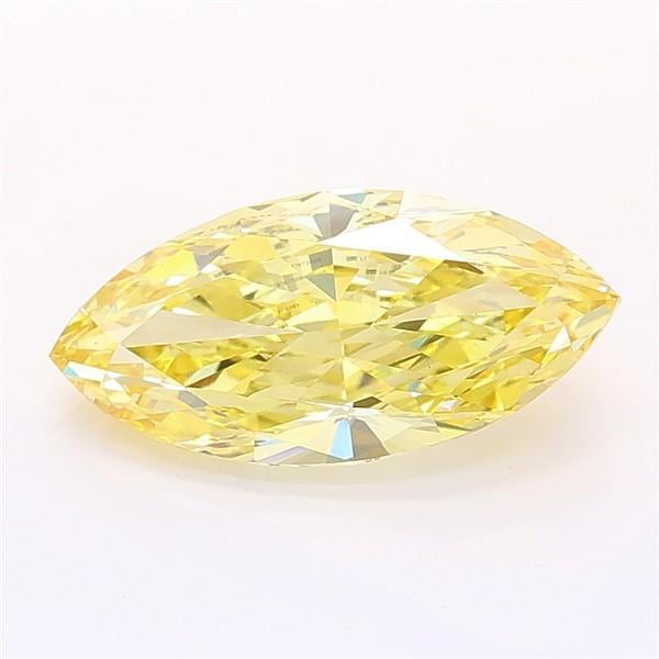 2.02 Ct. Fancy Intense Yellow Marquise Lab Grown Diamond