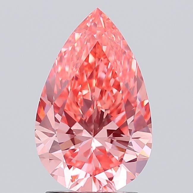2.34 Ct. Fancy Vivid Pink Pear Lab Grown Diamond