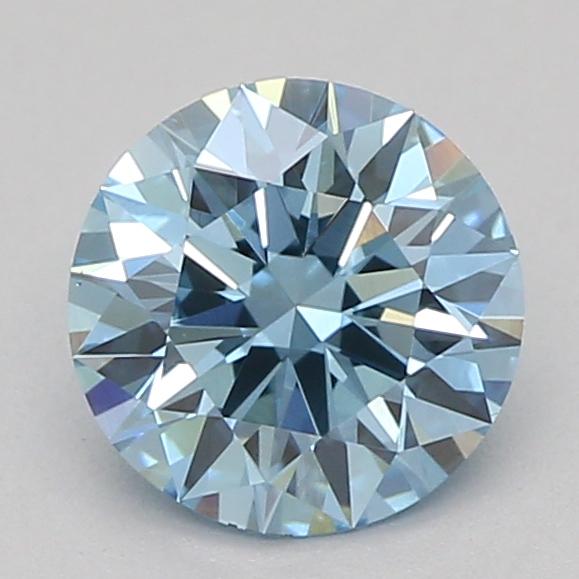 0.52 Ct. Fancy Vivid Blue Round Lab Grown Diamond