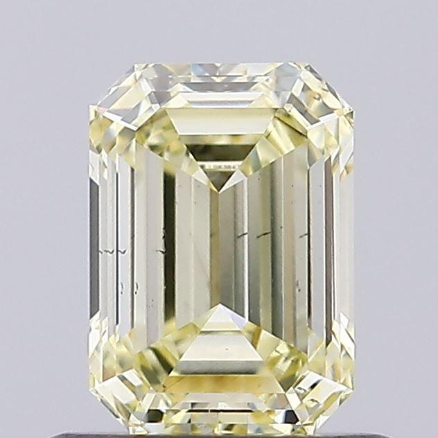 0.77 Ct. Fancy Yellow Emerald Lab Grown Diamond
