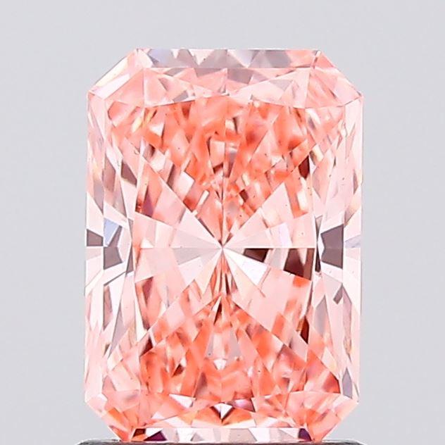 1.07 Ct. Fancy Vivid Pink Radiant Lab Grown Diamond