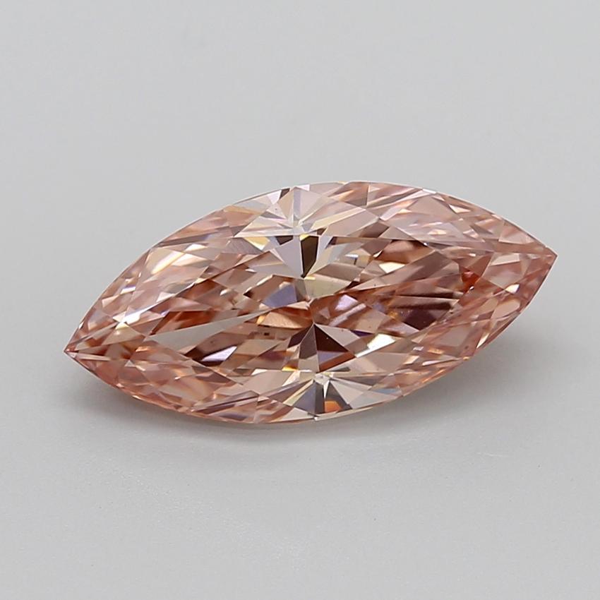 4.09 Ct. Fancy Intense Brownish Pink Marquise Lab Grown Diamond