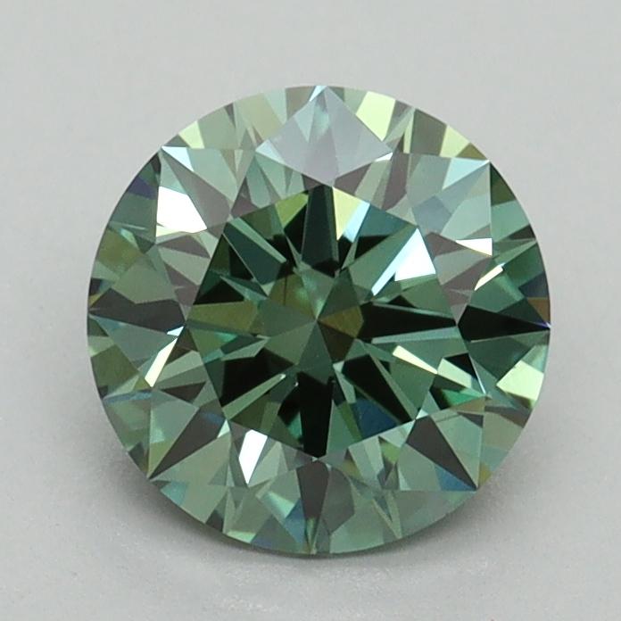 1.26 Ct. Fancy Vivid Green Round Lab Grown Diamond
