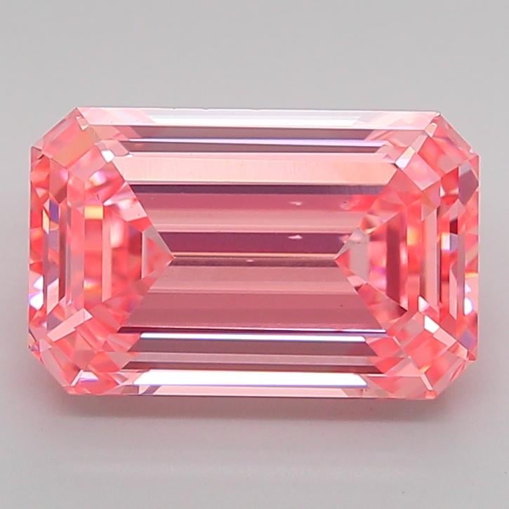 3.36 Ct. Fancy Vivid Pink Emerald Lab Grown Diamond