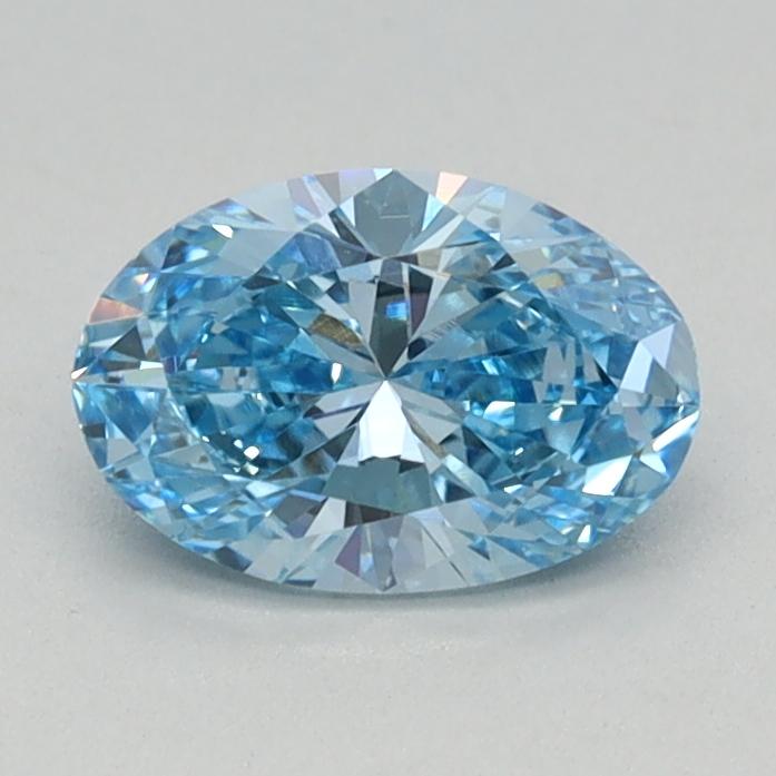 0.54 Ct. Fancy Vivid Blue Oval Lab Grown Diamond