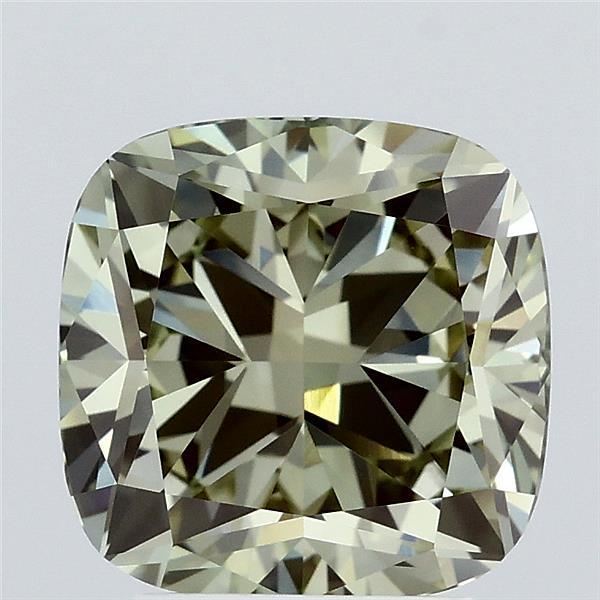 3.07 Ct. Fancy Intense Green Cushion Lab Grown Diamond