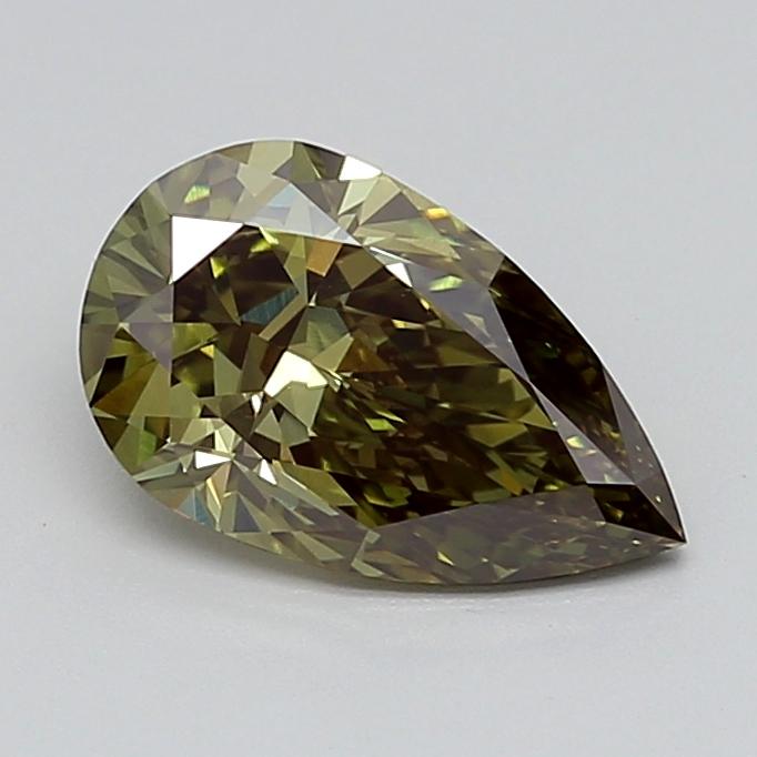 1.87 Ct. Fancy Vivid  Green Pear Lab Grown Diamond