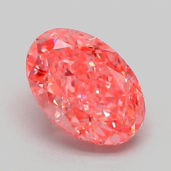 1.13 Ct. Fancy Vivid Pink Oval Lab Grown Diamond