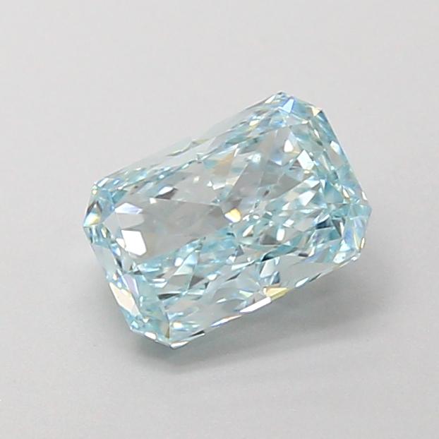 0.82 Ct. Fancy Intense Bluish Green Radiant Lab Grown Diamond