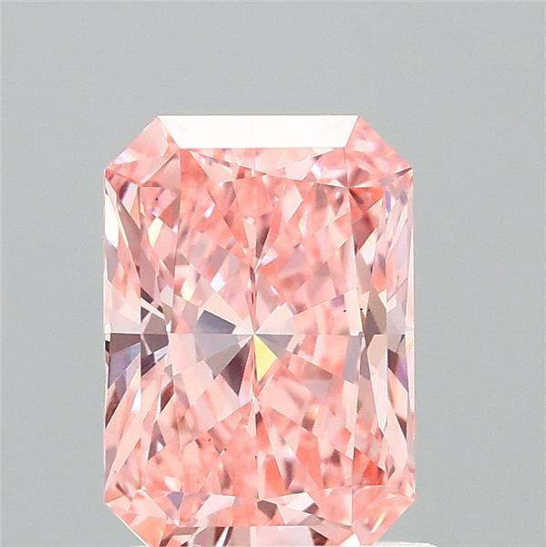 1.56 Ct. Fancy Vivid Pink Radiant Lab Grown Diamond