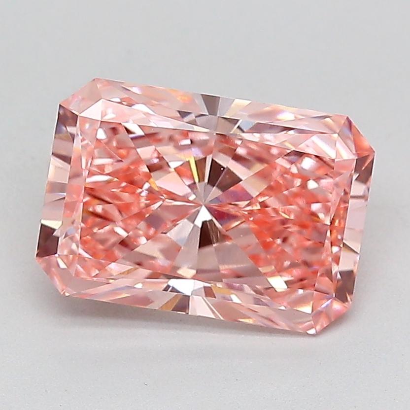 3.07 Ct. Fancy Vivid  Pink Radiant Lab Grown Diamond