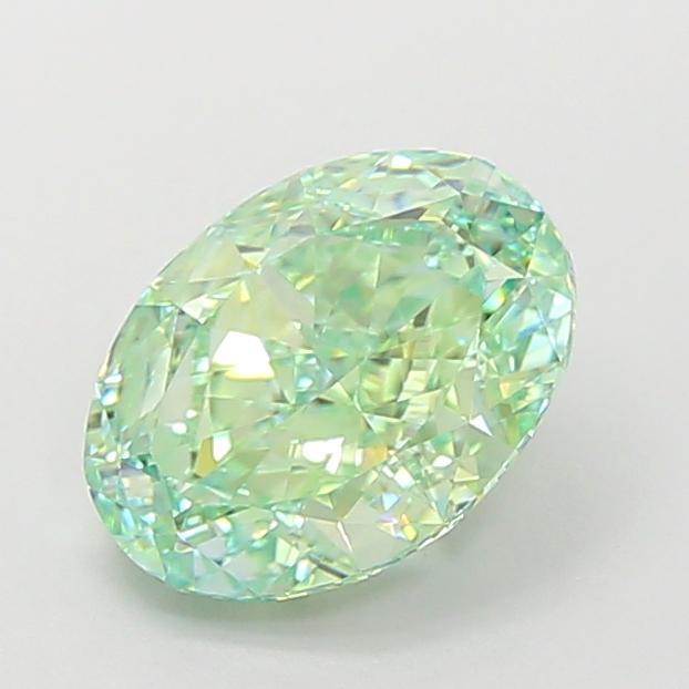 2.04 Ct. Fancy Vivid Green Oval Lab Grown Diamond