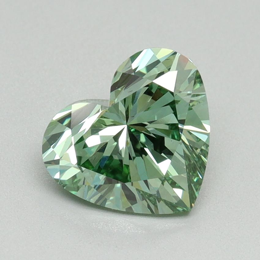 1.50 Ct. Fancy Vivid Pacific Green Heart Lab Grown Diamond