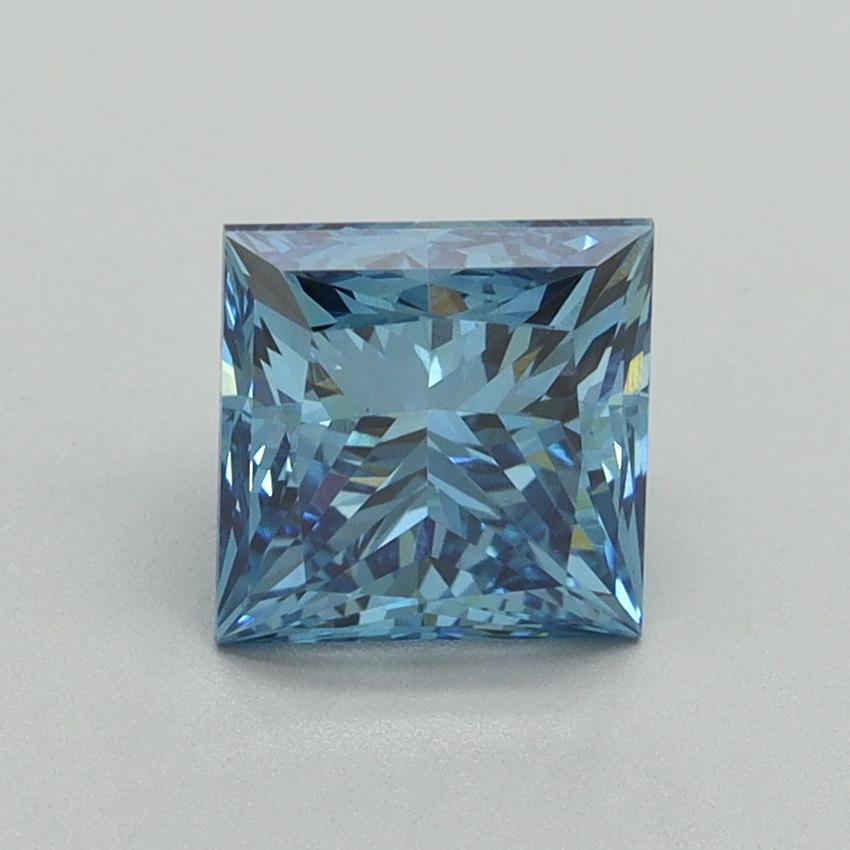 1.54 Ct. Fancy Vivid Blue Princess Lab Grown Diamond